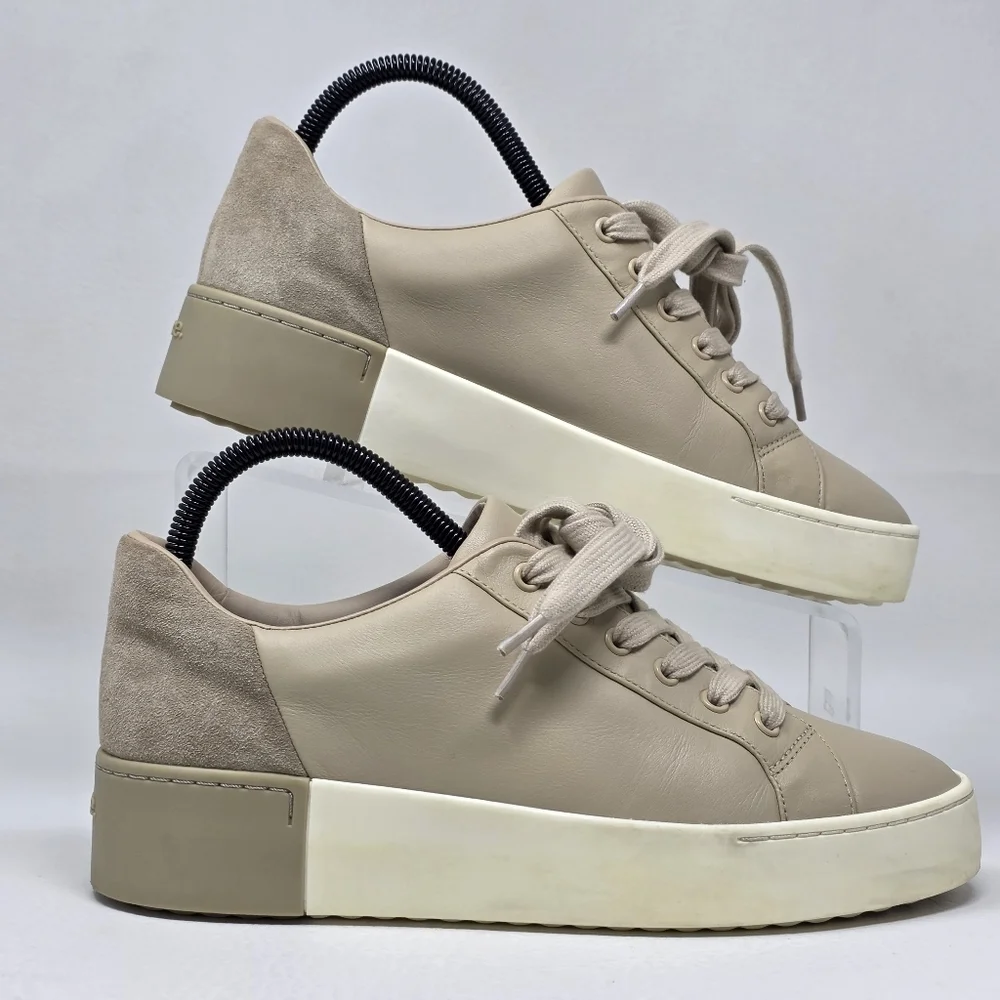 Vince Bensley Women's Platform Leather Lace-Up Sneaker Size 7.5 Pre-owned - Picture 2 of 11